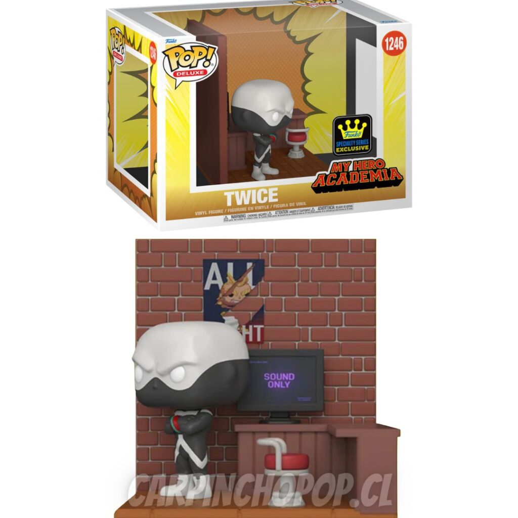 Funko Pop! My Hero Academia Twice Anstecknadel - Große Emaille-Nadel Ca. 10 Cm | Mit Ständer Für Rucksack & Sammlung