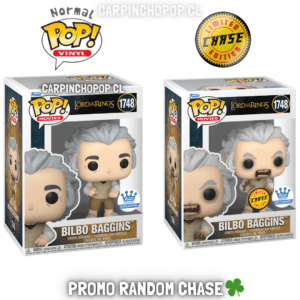 FUNKO POP MOVIES LOTR EL SEÑOR DE LOS ANILLOS - BILBO BAGGINS 1748 EXCLUSIVO FUNKOSHOP PROMO RANDOM CHASE