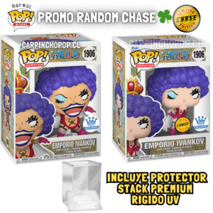 FUNKO POP ONE PIECE - EMPORIO IVANKOV 1906 EXCLUSIVO FUNKOSHOP PROMO RANDOM CHASE + PROTECTOR STACK PREMIUM RIGIDO UV