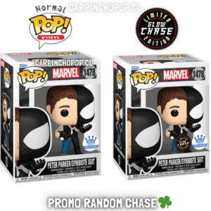 FUNKO POP MARVEL SPIDERMAN - PETER PARKER SYMBIOT SUIT 1478 EXCLUSIVO FUNKOSHOP PROMO RANDOM CHASE