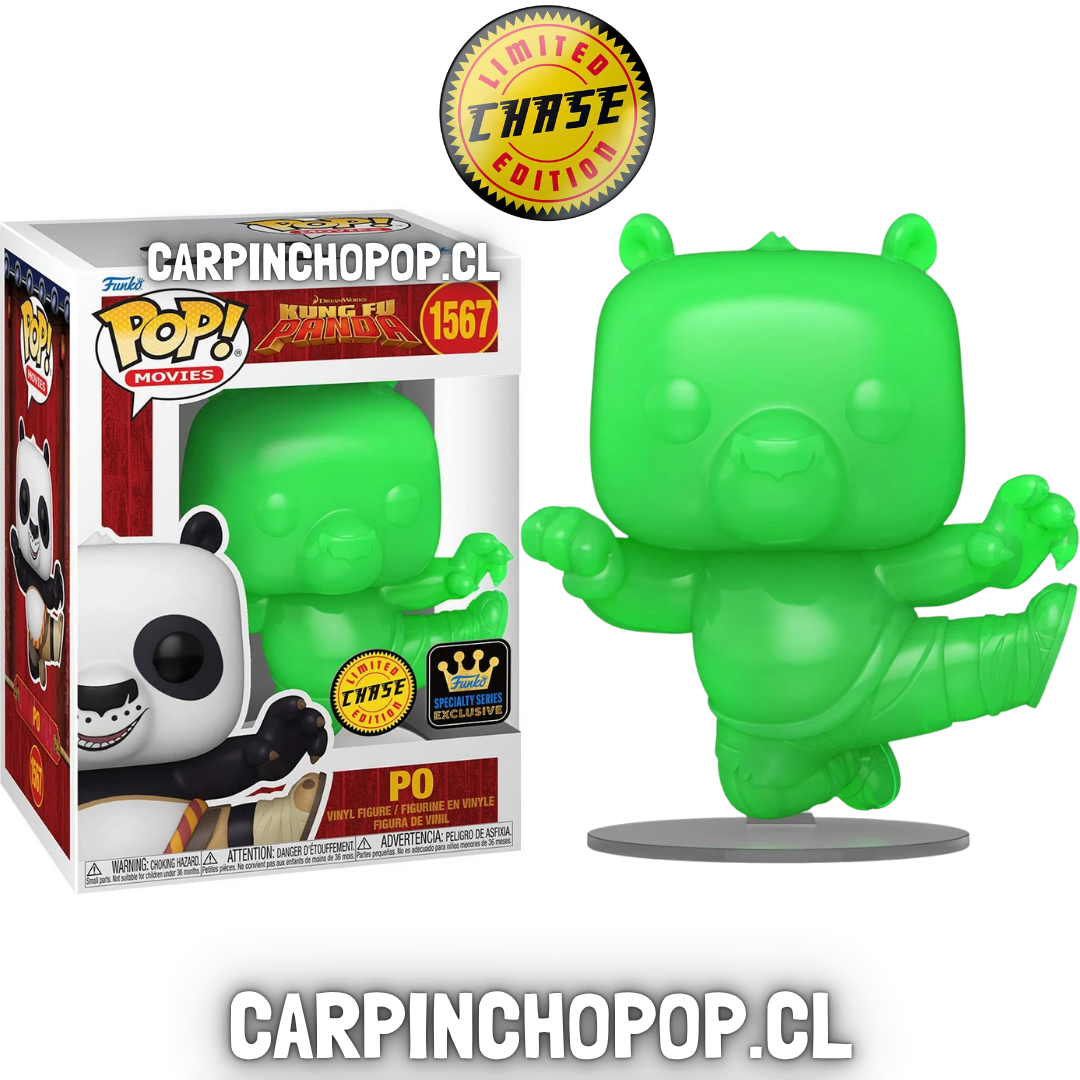 FUNKO POP MOVIES DREAMWORKS KUNG FU PANDA - PO LIMITED CHASE EDITION 1567 EXCLUSIVO + PROTECTOR DE REGALO