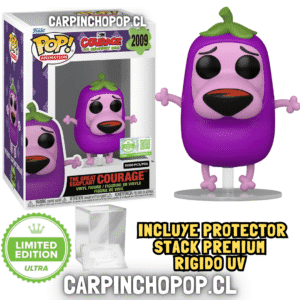 FUNKO POP CARTOON NETWORK CORAJE EL PERRO COBARDE - THE GREAT EGGPLANT COURAGE 2009 EXCLUSIVO ULTRA LIMITADO A 5000 PIEZAS  + PROTECTOR STACK PREMIUM UV
