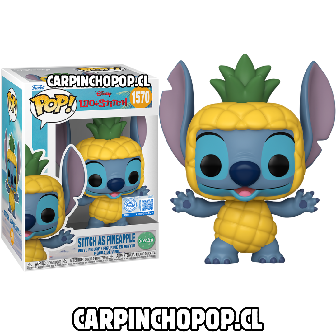 FUNKO POP DISNEY LILO Y STITCH - STITCH AS PINEAPPLE SCENTED OLOR A PIÑA 1570 EXCLUSIVO