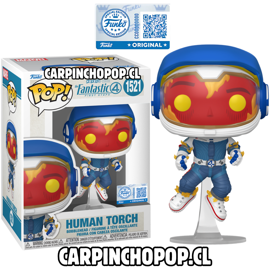 FUNKO POP MARVEL LOS 4 FANTASTICOS FANTASTIC FOUR FIRST STEPS - LA ANTORCHA HUMANA 1521 EXCLUSIVO