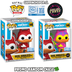FUNKO POP DISNEY MICKEY AND FRIENDS - DEVIL DONALD WITH PUMPKIN 1446 EXCLUSIVO PROMO RANDOM CHASE EDITION