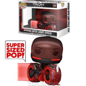 FUNKO POP RIDES MOVIES DISNEY TRON ARES - ATHENA WITH LIGHT CYCLE 316