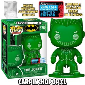 FUNKO POP DC COMICS BATMAN - THE JOKER 578 EXCLUSIVO NYCC LIMITADO A SOLO 2010 PIEZAS + PROTECTOR STACK PREMIUM