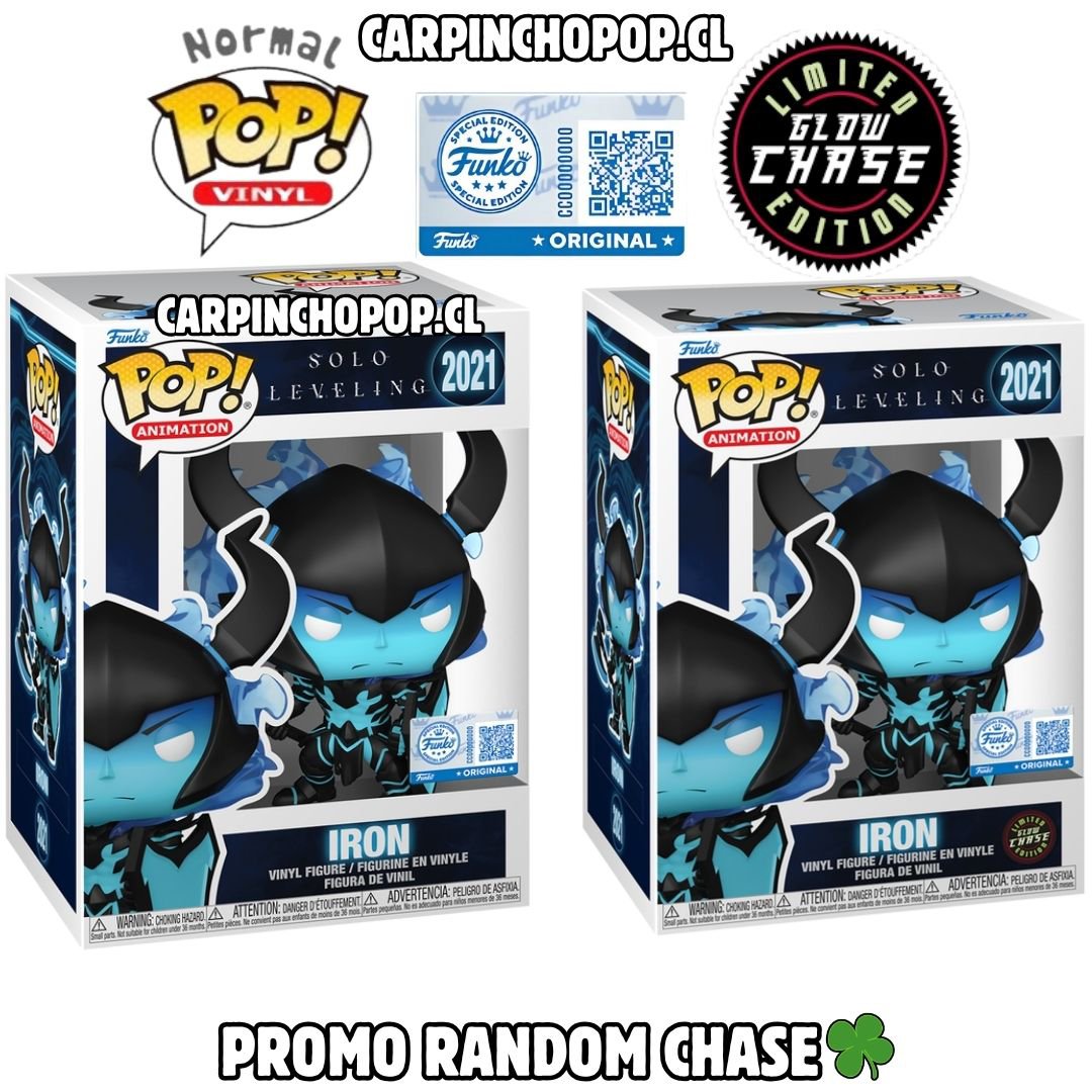 FUNKO POP SOLO LEVELING - IRON 2021 EXCLUSIVO PROMO RANDOM CHASE