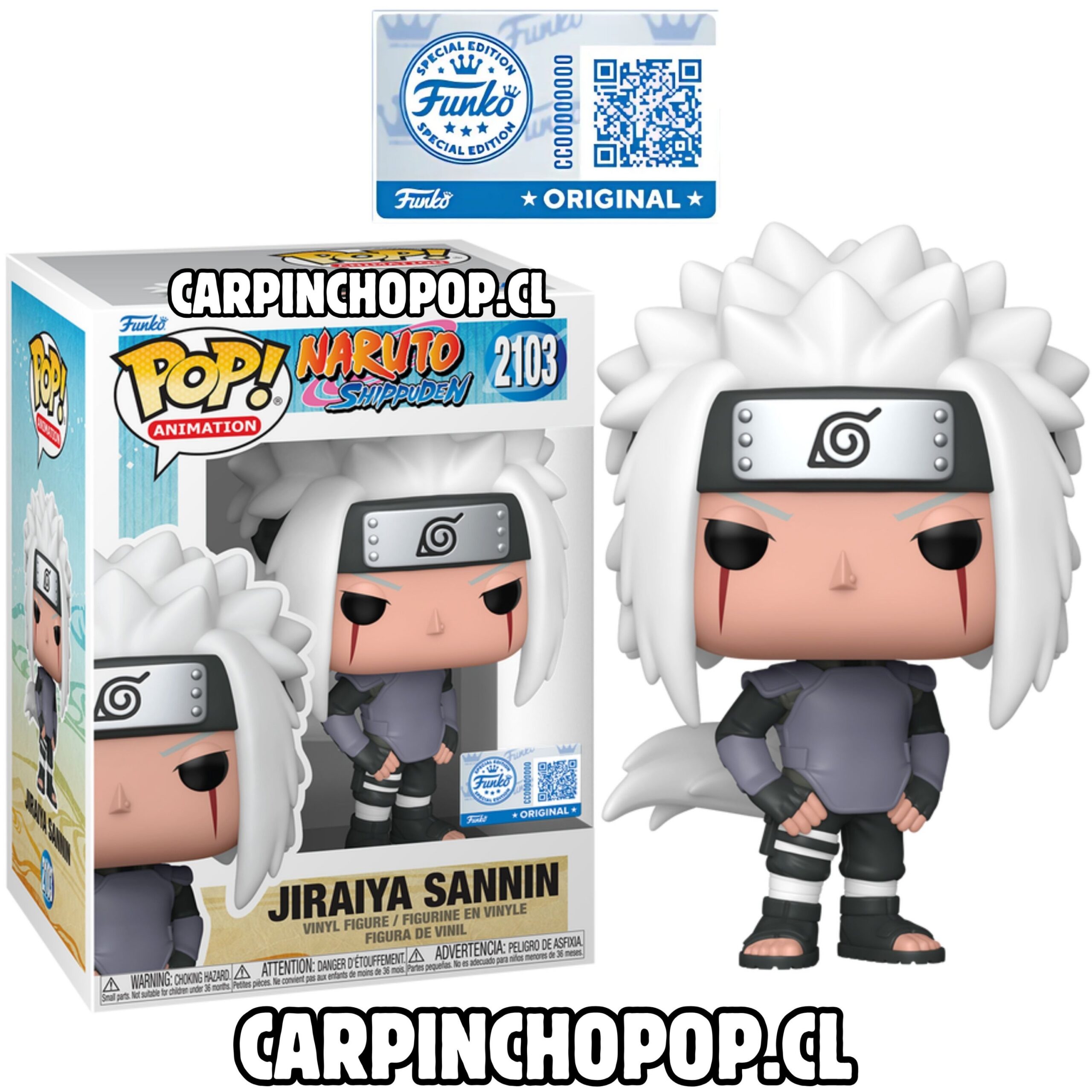 FUNKO POP NARUTO - JIRAIYA SANNIN 2103 EXCLUSIVO - CarpinchoPop