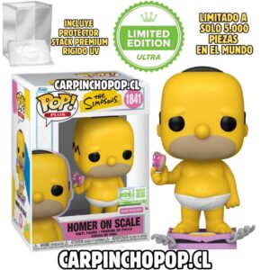 FUNKO POP PLUS TV LOS SIMPSONS - HOMERO ON SCALE 1841 EXCLUSIVO LIMITADO ULTRA SOLO 5000 PIEZAS EN EL MUNDO + PROTECTOR STACK PREMIUM DE REGALO