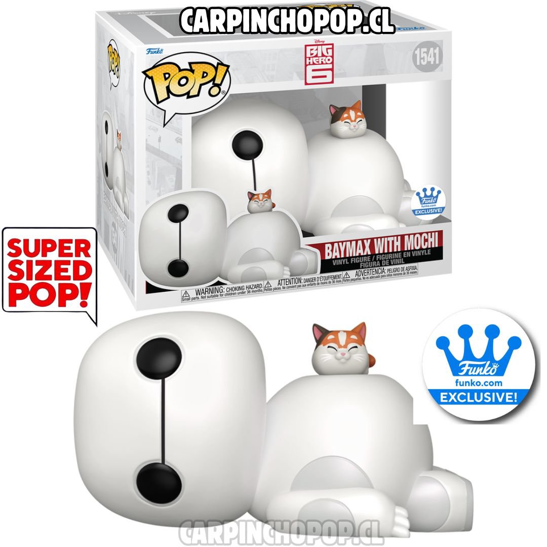 FUNKO POP DISNEY BIG HERO 6 - BAYMAX WITH MOCHI 1541 EXCLUSIVO FUNKOSHOP SUPER SIZED