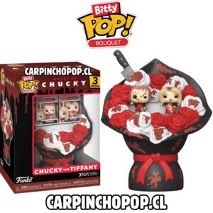 FUNKO BITTY POP BOUQUET MOVIES TERROR CHUCKY - CHUCKY Y TIFFANY (detalles en caja)