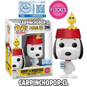 FUNKO POP TV PEANUTS - SNOOPY Y WOODSTOCK 2096 FLOCKED EXCLUSIVO