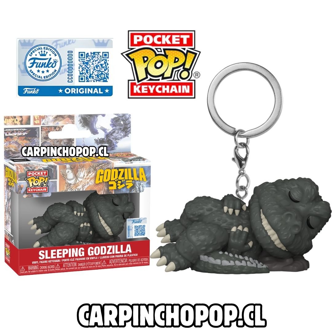 FUNKO POP POCKET KEYCHAIN MOVIES GODZILLA - LLAVERO SLEEPING GODZILLA EXCLUSIVO