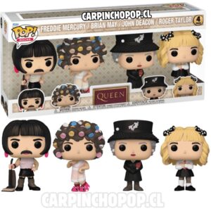 (PREVENTA RESTOCK) FUNKO POP 4 PACK ROCKS QUEEN I WANT TO BREAK FREE - FREDDIE MERCURY / BRIAN MAY / JOHN DEACON / ROGER TAYLOR (Mediados de JUNIO)