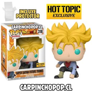 FUNKO POP DRAGON BALL Z - SUPER SAIYAN FUTURE TRUNKS 318 EXCLUSIVO HOT TOPIC + PROTECTOR DE REGALO (detalle en caja)
