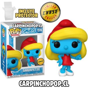 FUNKO POP LOS PITUFOS - PITUFINA 1516 LIMITED CHASE EDITION + PROTECTOR DE REGALO