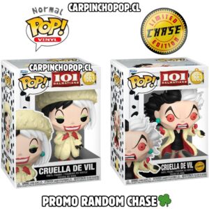 FUNKO POP DISNEY 101 DALMATAS - CRUELLA DE VIL 1663 PROMO RANDOM CHASE