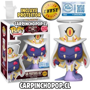 FUNKO POP TV HAZBIN HOTEL - SIR PENTIOUS 2243 EXCLUSIVO LIMITED CHASE EDITION + PROTECTOR DE REGALO
