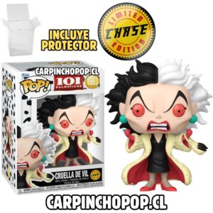 FUNKO POP DISNEY 101 DALMATAS - CRUELLA DE VIL 1663 LIMITED CHASE EDITION + PROTECTOR DE REGALO