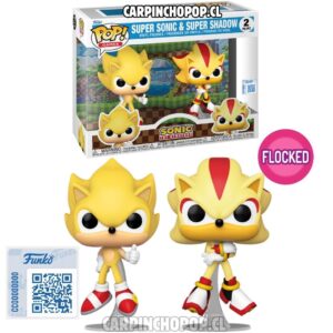 (PREVENTA RESTOCK) FUNKO POP 2 PACK GAMES SONIC THE HEDGEHOG - SUPER SONIC & SUPER SHADOW FLOCKED EXCLUSIVO (Mediados de JUNIO)