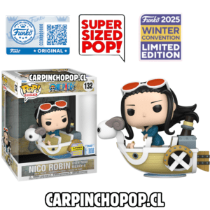 FUNKO POP RIDES ONE PIECE - ROBIN WITH MINI MERRY II 132 EXCLUSIVO SUPER SIZED POP