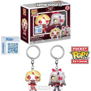 FUNKO POP POCKET POP KEYCHAIN LLAVERO TV HAZBIN HOTEL - CHARLIE Y VAGGIE