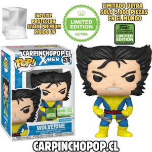 FUNKO POP MARVEL X MEN - WOLVERINE 1576 + PROTECTOR STACK PREMIUM EXCLUSIVO ECCC LIMITADO ULTRA 5.000 PIEZAS EN EL MUNDO