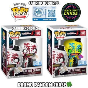 FUNKO POP MOVIES TERROR TERRIFIER - ART THE CLOWN 1948 EXCLUSIVO PROMO RANDOM CHASE