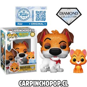 FUNKO POP DISNEY OLIVER Y SU PANDILLA - DODGER WITH OLIVER 1705 EXCLUSIVO DIAMANTE