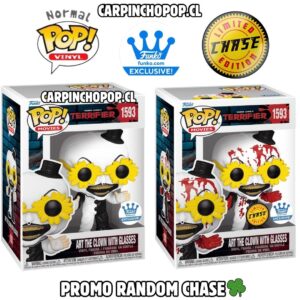 FUNKO POP MOVIES TERROR TERRIFIER - ART THE CLOWN WITH GLASSES 1593 EXCLUSIVO FUNKOSHOP PROMO RANDOM CHASE