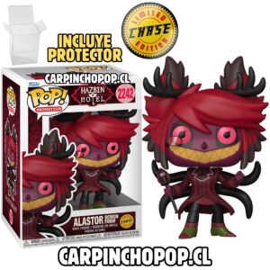 FUNKO POP TV HAZBIN HOTEL - ALASTOR 2242 LIMITED CHASE EDITION + PROTECTOR DE REGALO
