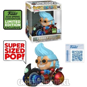 FUNKO POP RIDES ONE PIECE - FRANKY WITH BLACK RHINO FR U 4 144 EXCLUSIVO CONVENCION