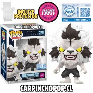 FUNKO POP SOLO LEVELING - BAEK YOONHO SILVER MANE 2273 LIMITED FLOCKED CHASE EDITION