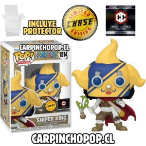 FUNKO POP ONE PIECE - SNIPER KING 1514 LIMITED CHASE EDITION EXCLUSIVO CHALICE + PROTECTOR DE REGALO