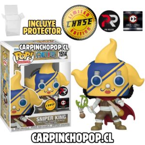 FUNKO POP ONE PIECE - SNIPER KING 1514 LIMITED CHASE EDITION EXCLUSIVO CHALICE PRE RELEASE + PROTECTOR DE REGALO