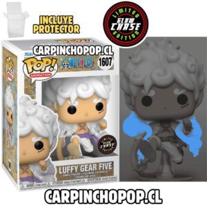 FUNKO POP ONE PIECE - LUFFY GEAR FIVE 1607 LIMITED GLOW CHASE EDITION + PROTECTOR DE REGALO