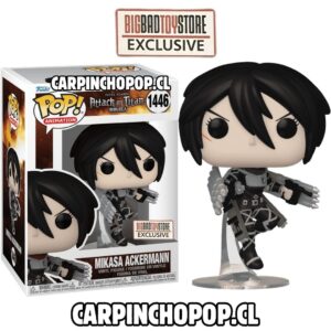 FUNKO POP ATTACK ON TITAN - MIKASA ACKERMANN 1446 EXCLUSIVO BIG BAD TOY STORE (detalle en caja) + PROTECTOR DE REGALO