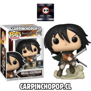 FUNKO POP ATTACK ON TITAN - MIKASA ACKERMANN 1172 EXCLUSIVO CHALICE + PROTECTOR DE REGALO