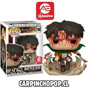 FUNKO POP ATTACK ON TITAN - BATTLE LEVI 1169 EXCLUSIVO AE + PROTECTOR DE REGALO