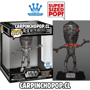 (PREVENTA) FUNKO POP STAR WARS THE MANDALORIAN - IG 12 WITH GROGU 720 EXCLUSIVO FUNKOSHOP CON LUZ Y SONIDO SUPER SIZED POP (Mediados de JUNIO)