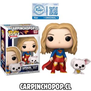 FUNKO POP MOVIES DC COMICS SUPERGIRL - SUPERGIRL WITH PUPPY KRYPTO 633 EXCLUSIVO