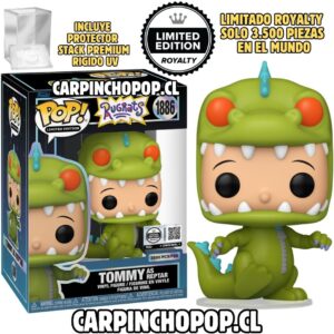 FUNKO POP NICKELODEON RUGRATS - TOMMY AS REPTAR 1886 LIMITADO ROYALTY SOLO 3.500 PIEZAS EN EL MUNDO + PROTECTOR STACK PREMIUM