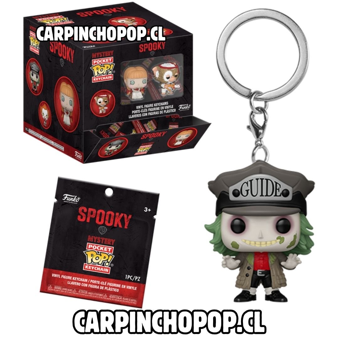 (PREVENTA) FUNKO POP MYSTERY POCKET POP SPOOKY MOVIES TERROR BEETLEJUICE - LLAVERO BEETLEJUICE (Mediados de JULIO)