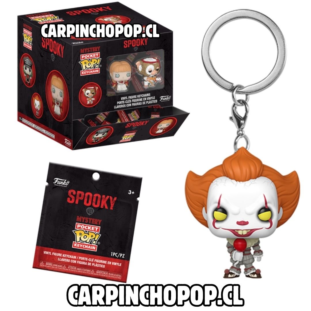 (PREVENTA) FUNKO POP MYSTERY POCKET POP SPOOKY MOVIES TERROR IT - LLAVERO PENNYWISE (Mediados de JULIO)