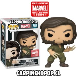 FUNKO POP MARVEL X MEN - LOGAN 653 EXCLUSIVO MARVEL COLLECTOR CORPS (detalle en caja) + protector de regalo)