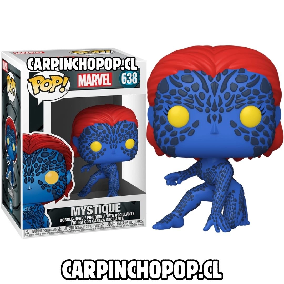 FUNKO POP MARVEL X MEN - MYSTIQUE 638 (detalle en caja) + protector de regalo