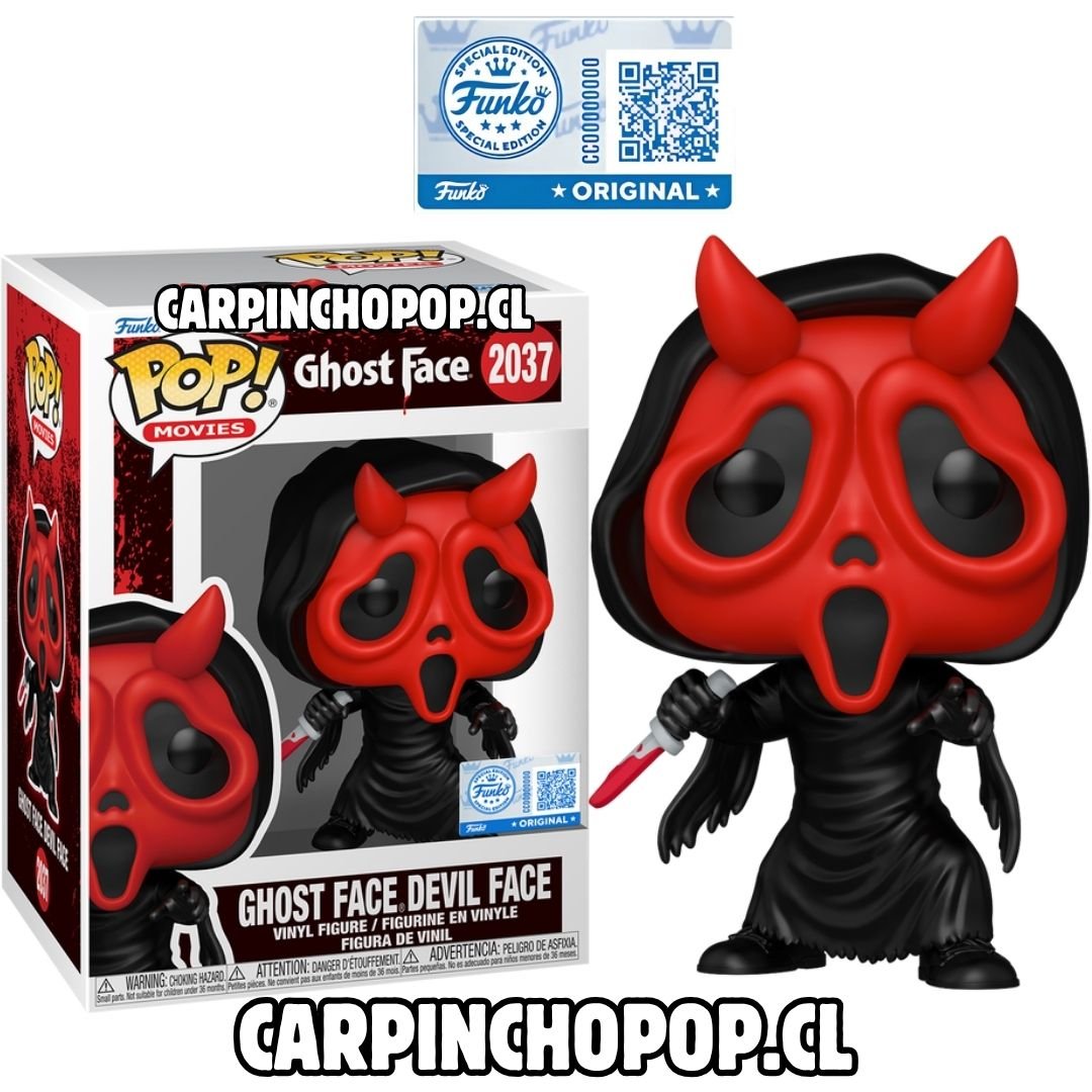 (PREVENTA) FUNKO POP MOVIES TERROR SCREAM SCARY MOVIE - GHOSTFACE DEVIL FACE 2037 EXCLUSIVO (Inicios de AGOSTO)