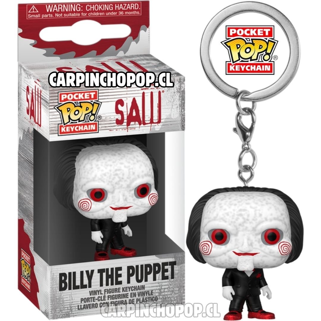 (PREVENTA) FUNKO POCKET POP KEYCHAIN MOVIES TERROR SAW EL JUEGO DEL MIEDO - LLAVERO BILLY THE PUPPET (Finales de JULIO)