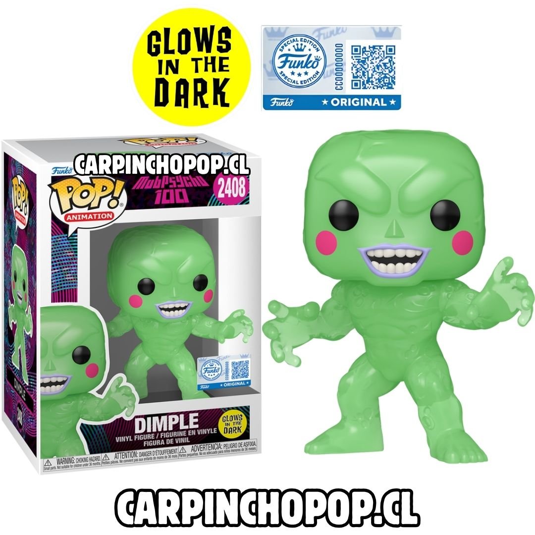 (PREVENTA) FUNKO POP MOB PSYCHO 100 - DIMPLE 2408 EXCLUSIVO GLOWS IN THE DARK (Inicios de AGOSTO)